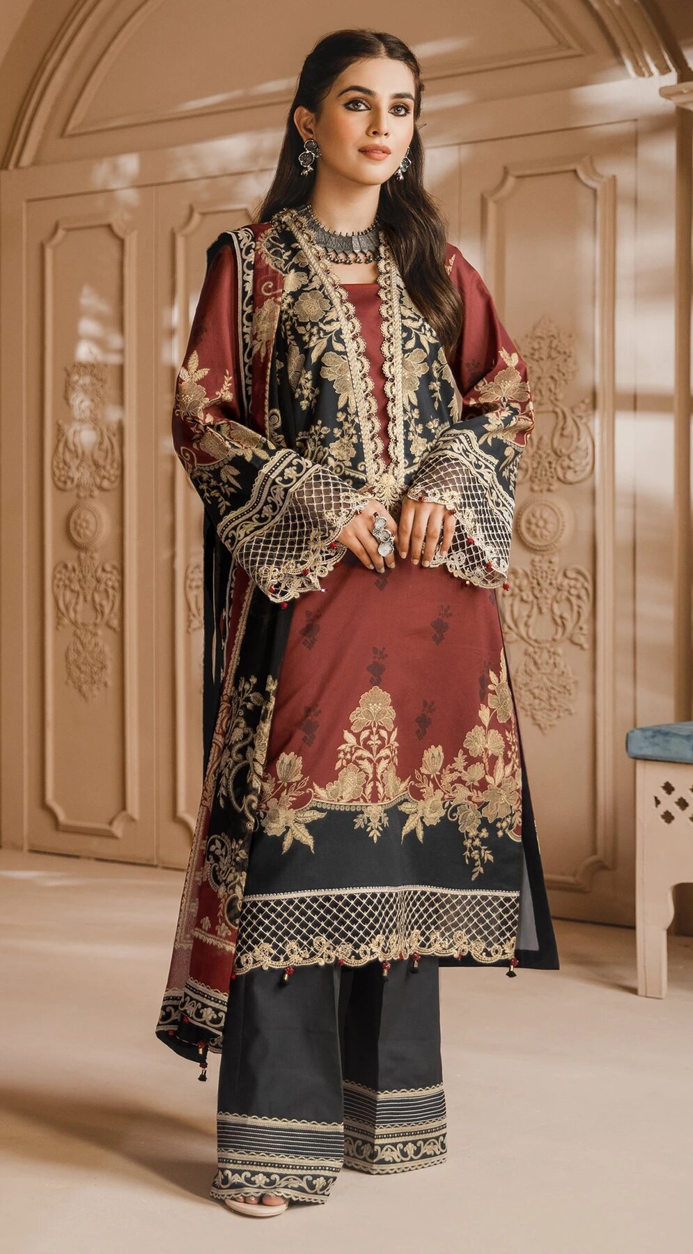 ALIYA | Anaya Noor Bano Cambric Collection '21 | Unstitched Embroidered Cambric Suits