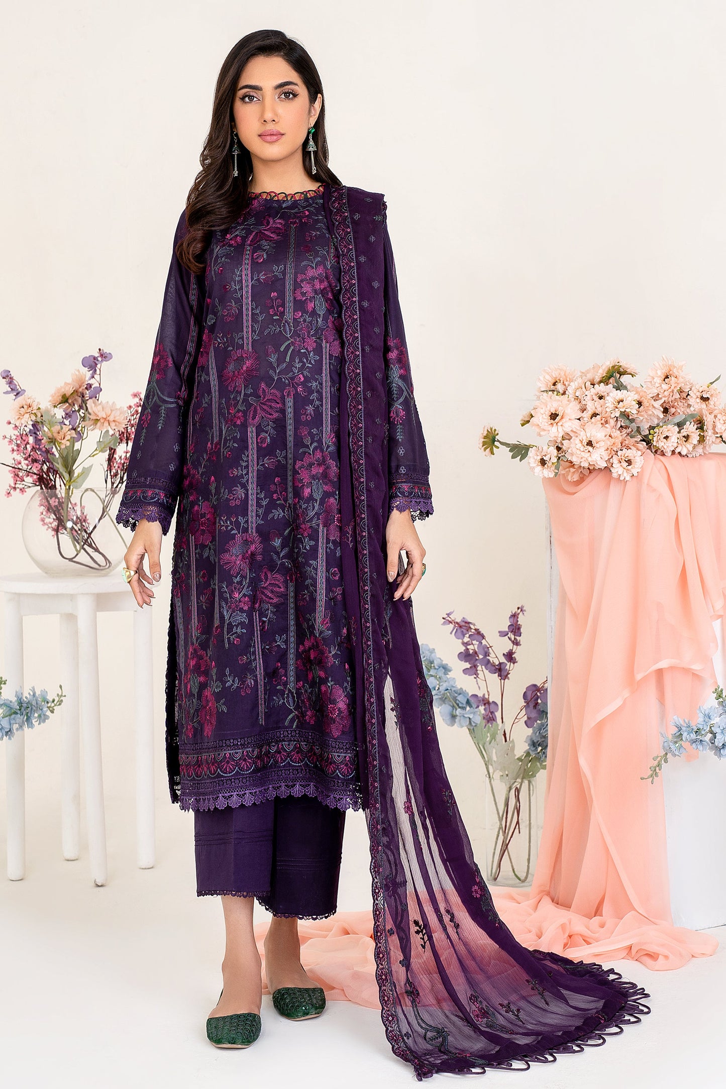 ZEL 07 Purple Haze| Zarif Unstitched Lawn | Eid Ul Adha Collection23