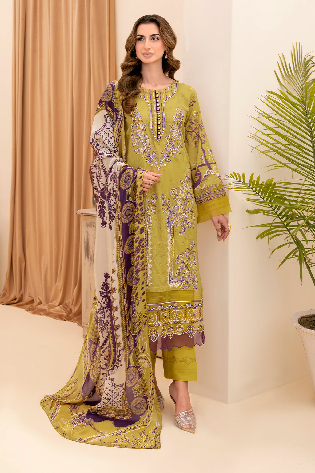 Y-707 | Ramsha Riwayat Luxury Lawn Vol 7 Collection | Unstitched Lawn Embroidered Suits