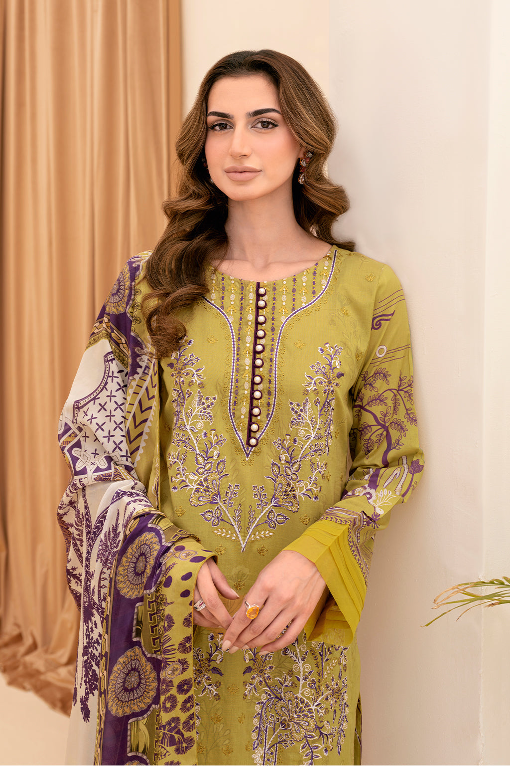 Y-707 | Ramsha Riwayat Luxury Lawn Vol 7 Collection | Unstitched Lawn Embroidered Suits