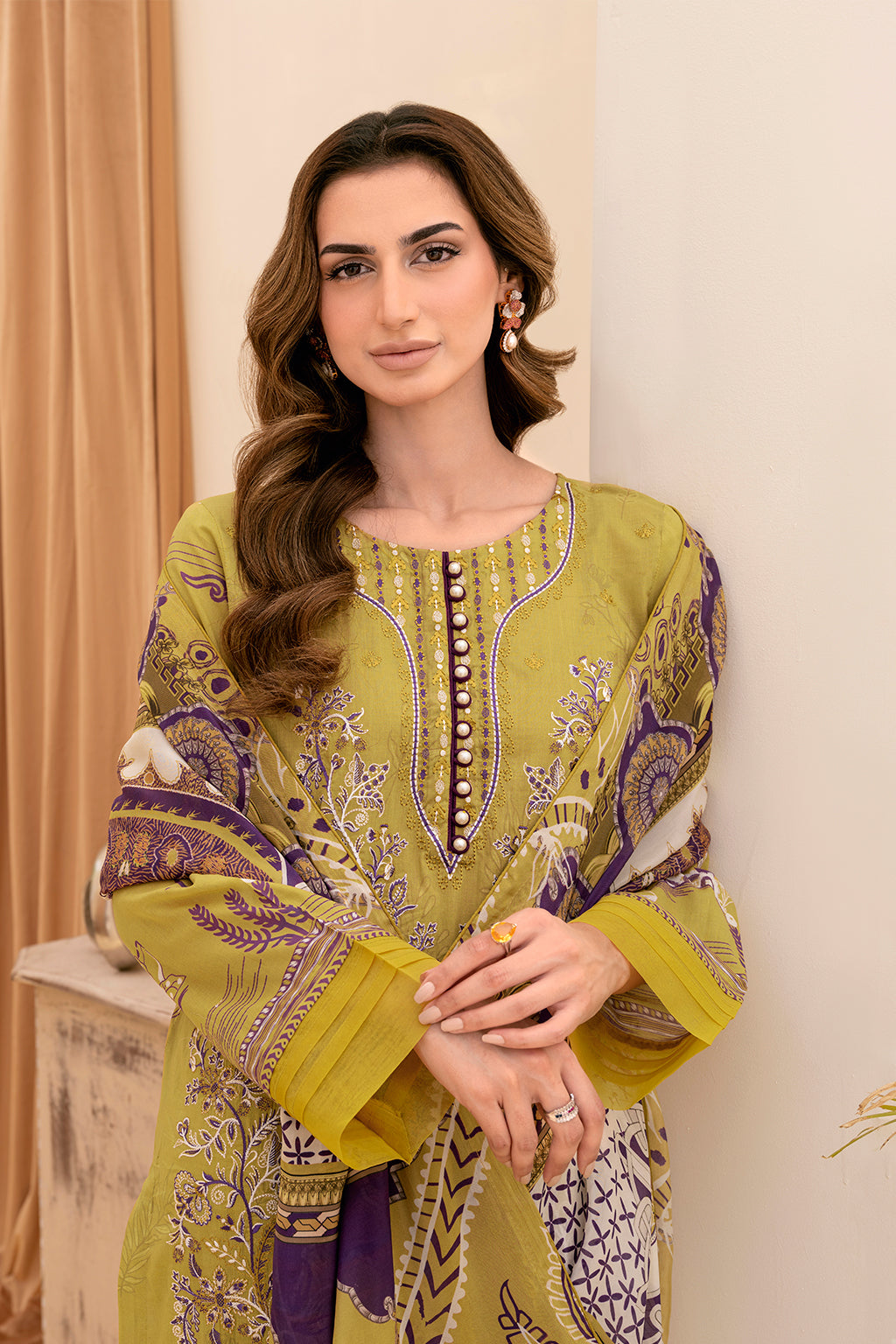 Y-707 | Ramsha Riwayat Luxury Lawn Vol 7 Collection | Unstitched Lawn Embroidered Suits