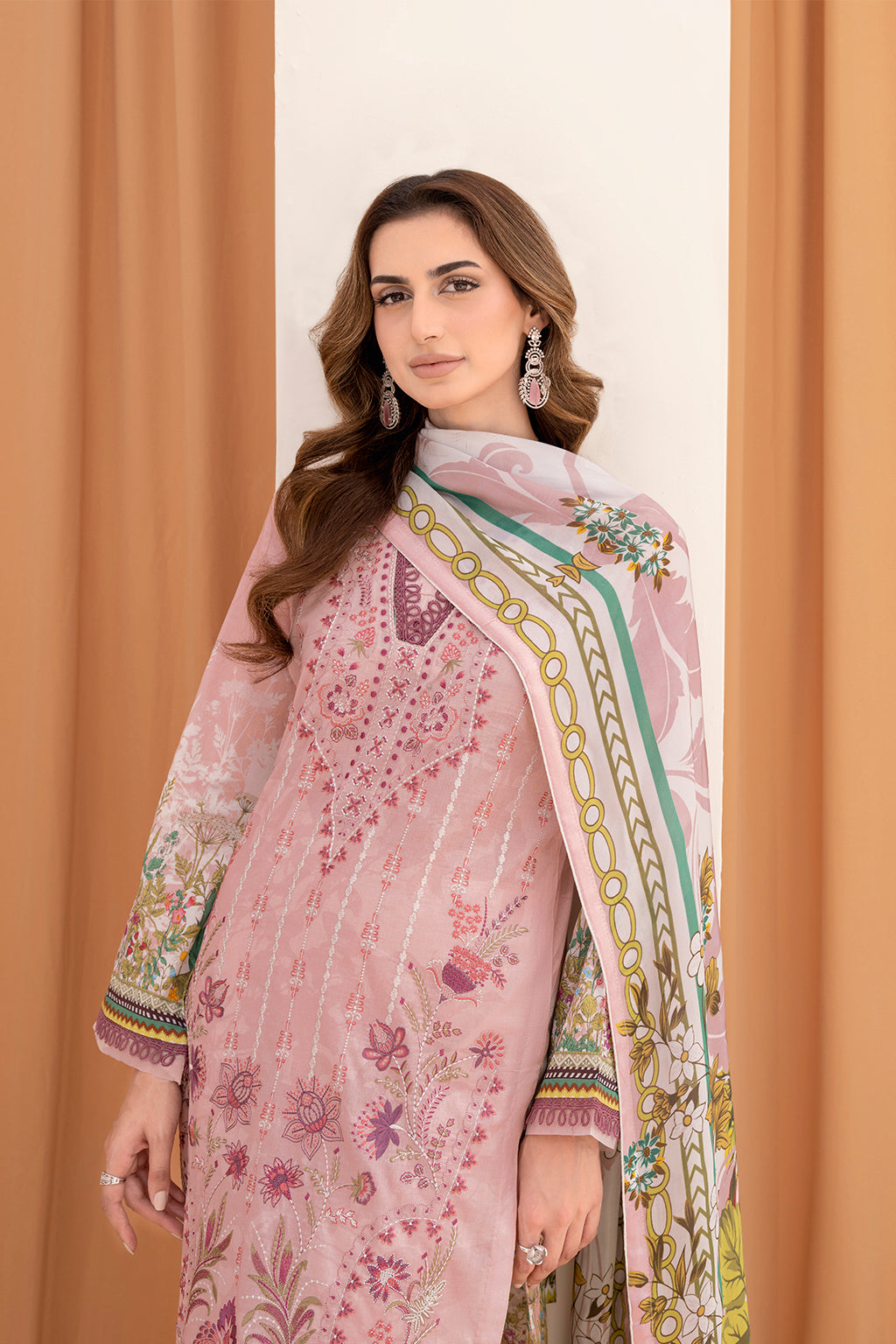Y-702 | Ramsha Riwayat Luxury Lawn Vol 7 Collection | Unstitched Lawn Embroidered Suits