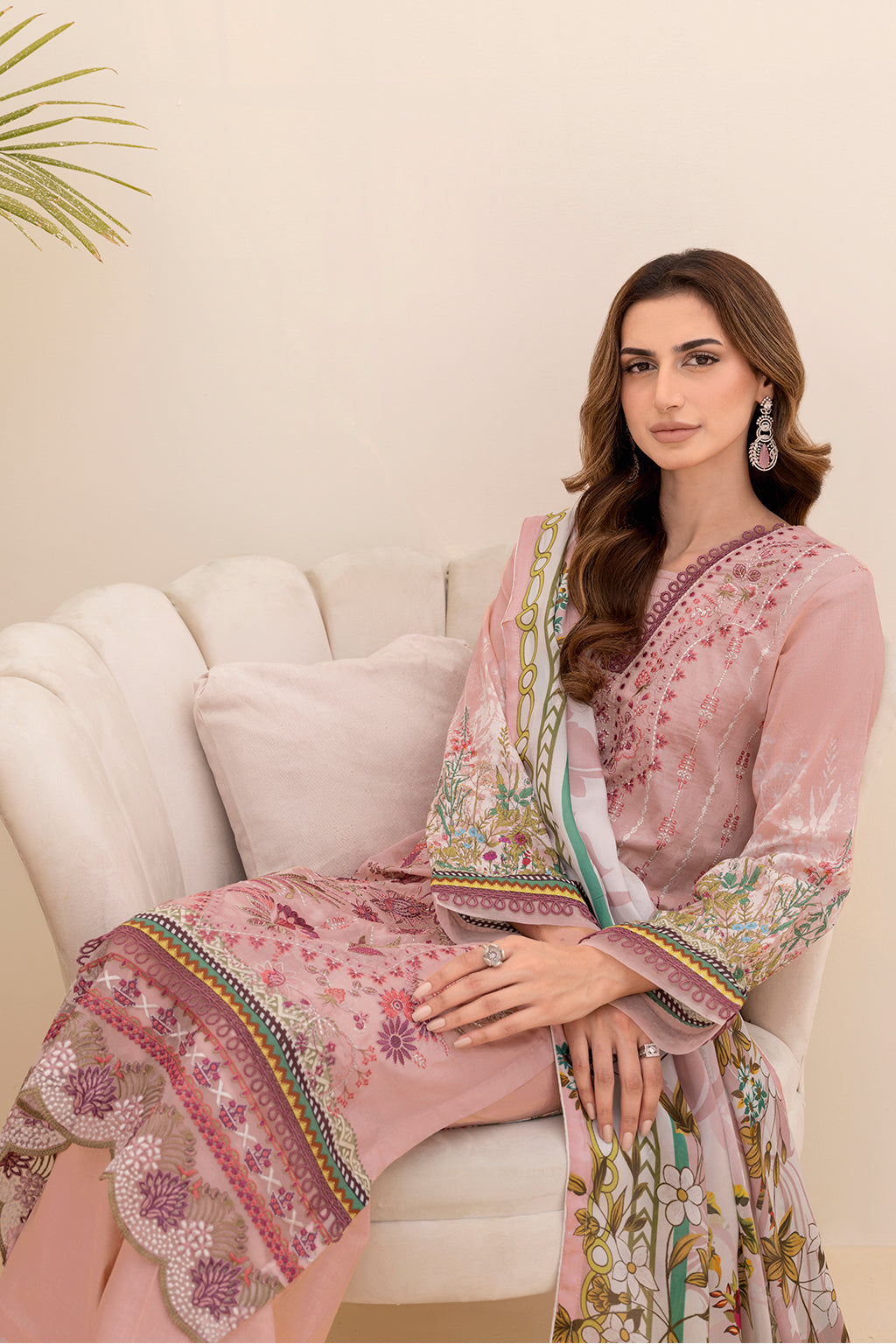 Y-702 | Ramsha Riwayat Luxury Lawn Vol 7 Collection | Unstitched Lawn Embroidered Suits