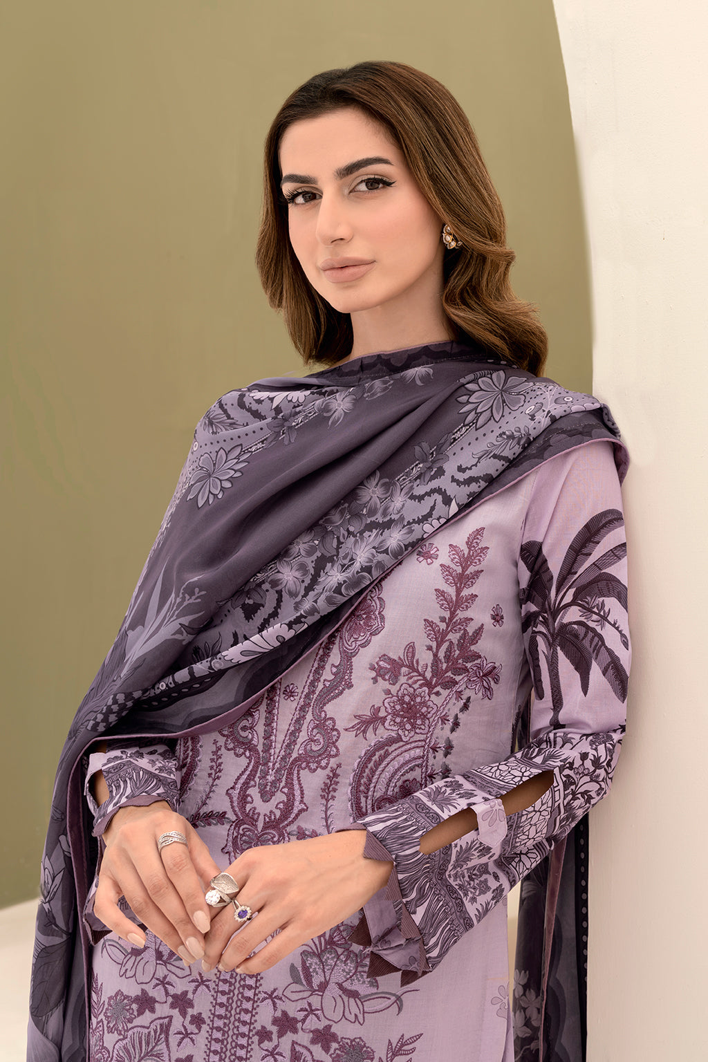 Y-706 | Ramsha Riwayat Luxury Lawn Vol 7 Collection | Unstitched Lawn Embroidered Suits