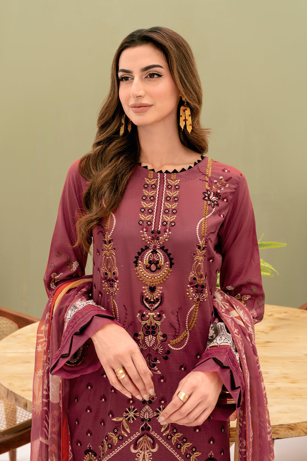 Y-708 | Ramsha Riwayat Luxury Lawn Vol 7 Collection | Unstitched Lawn Embroidered Suits