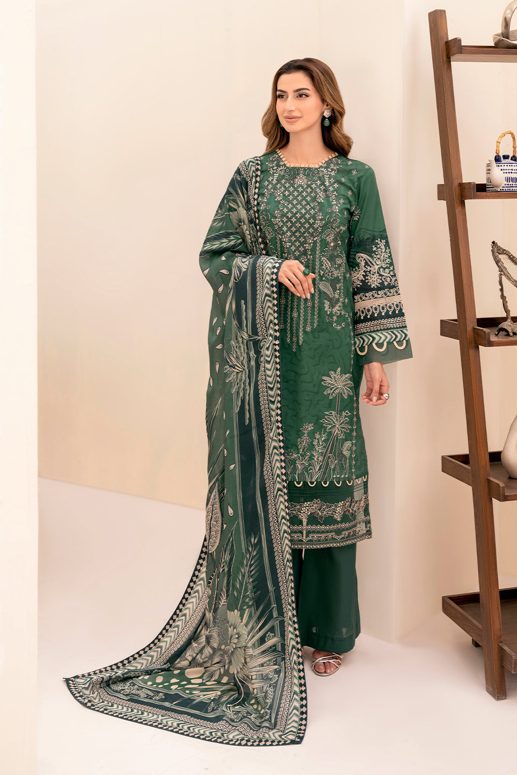 Y-705 | Ramsha Riwayat Luxury Lawn Vol 7 Collection| Unstitched Lawn Embroidered Suits