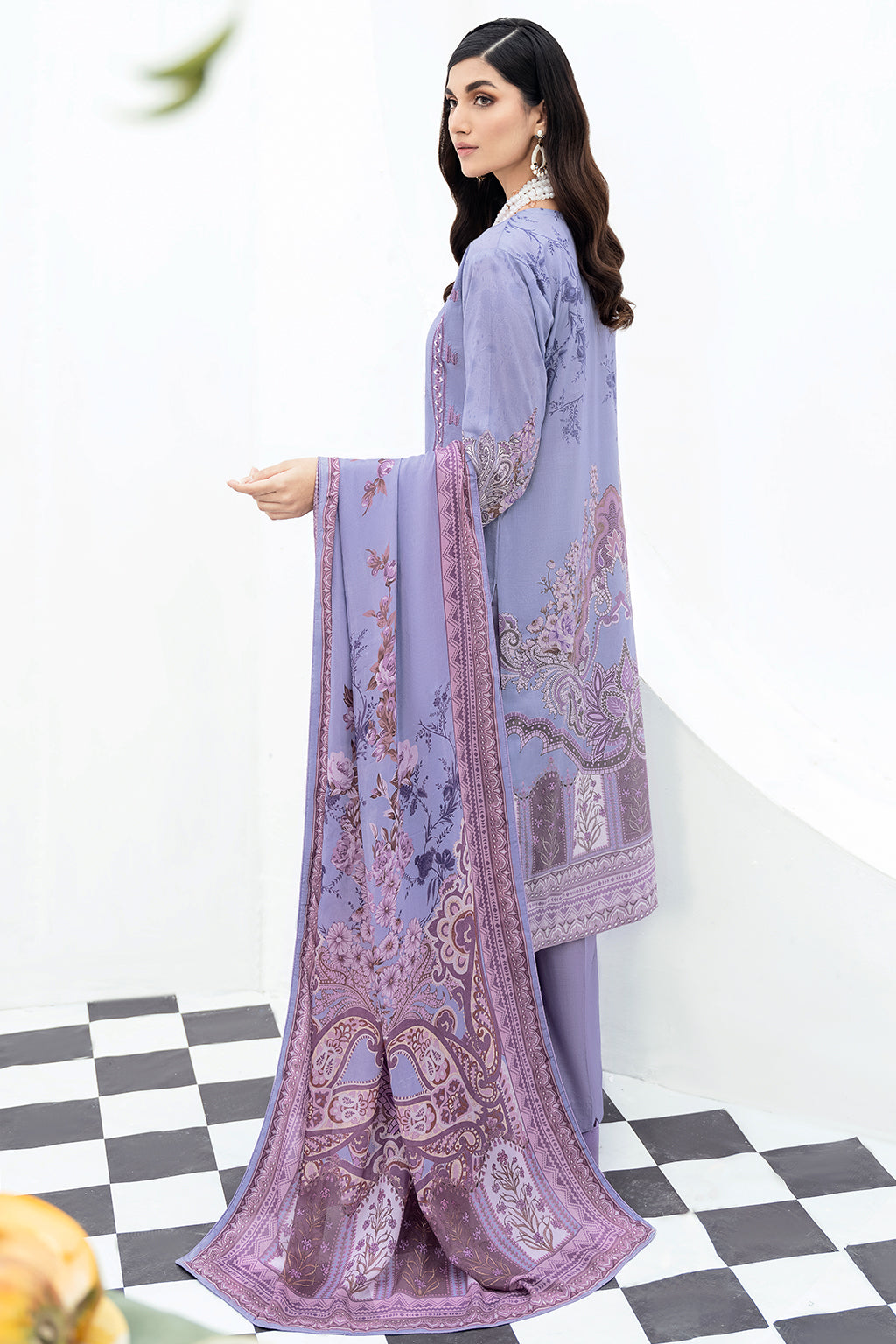 Y-508 | Ramsha Riwayat Luxury Lawn Vol 7 Collection | Unstitched Lawn Embroidered Suits