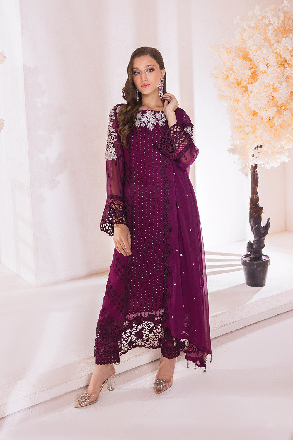 Dreamy Glint | Azure Ensembles Chiffon 3PCS 2023