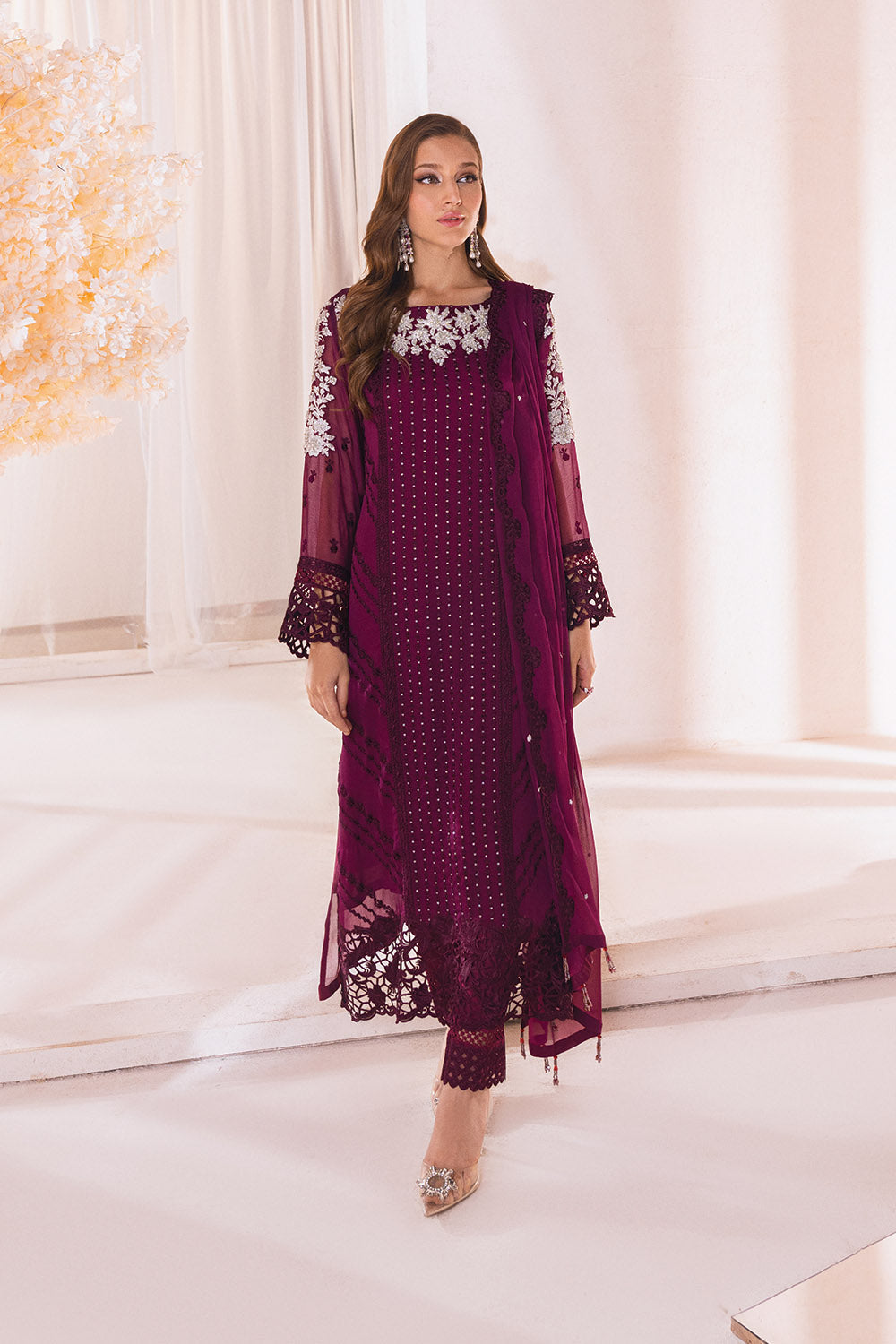 Dreamy Glint | Azure Ensembles Chiffon 3PCS 2023