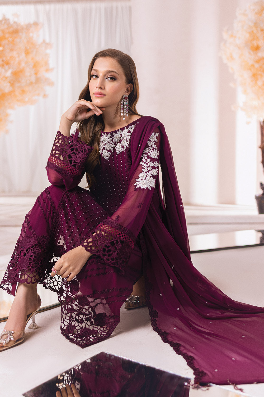 Dreamy Glint | Azure Ensembles Chiffon 3PCS 2023