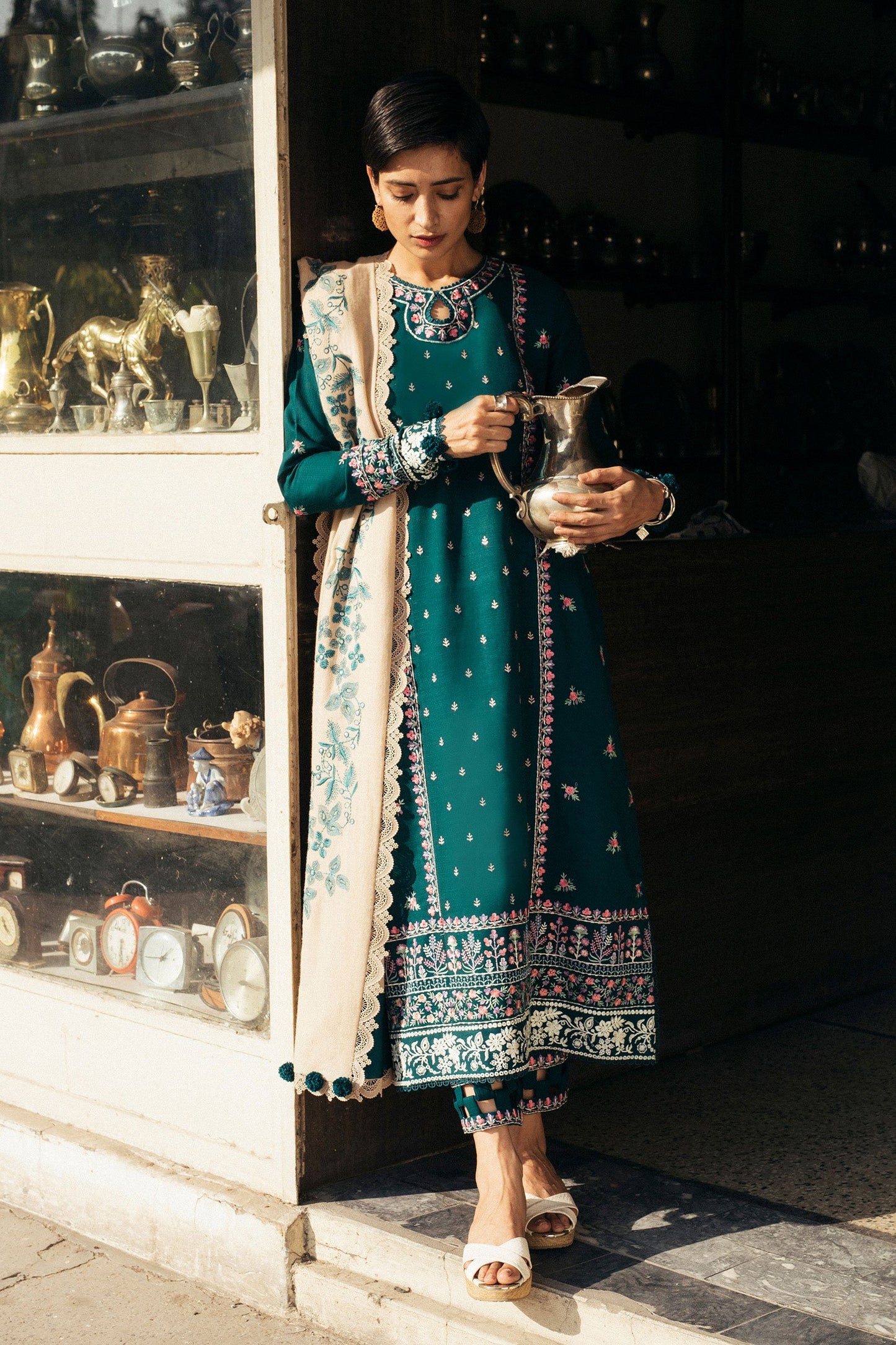 NEGIN (ZW21-07) | Zaha Hamrahi Winter Collection 2021 | Unstitched Embroidered Khaddar Suits