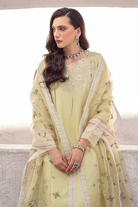 YOUNG WHEAT MLE22-05 | Mushq Eid Pret Drop 2 | 3Pc Cotton Net Suit