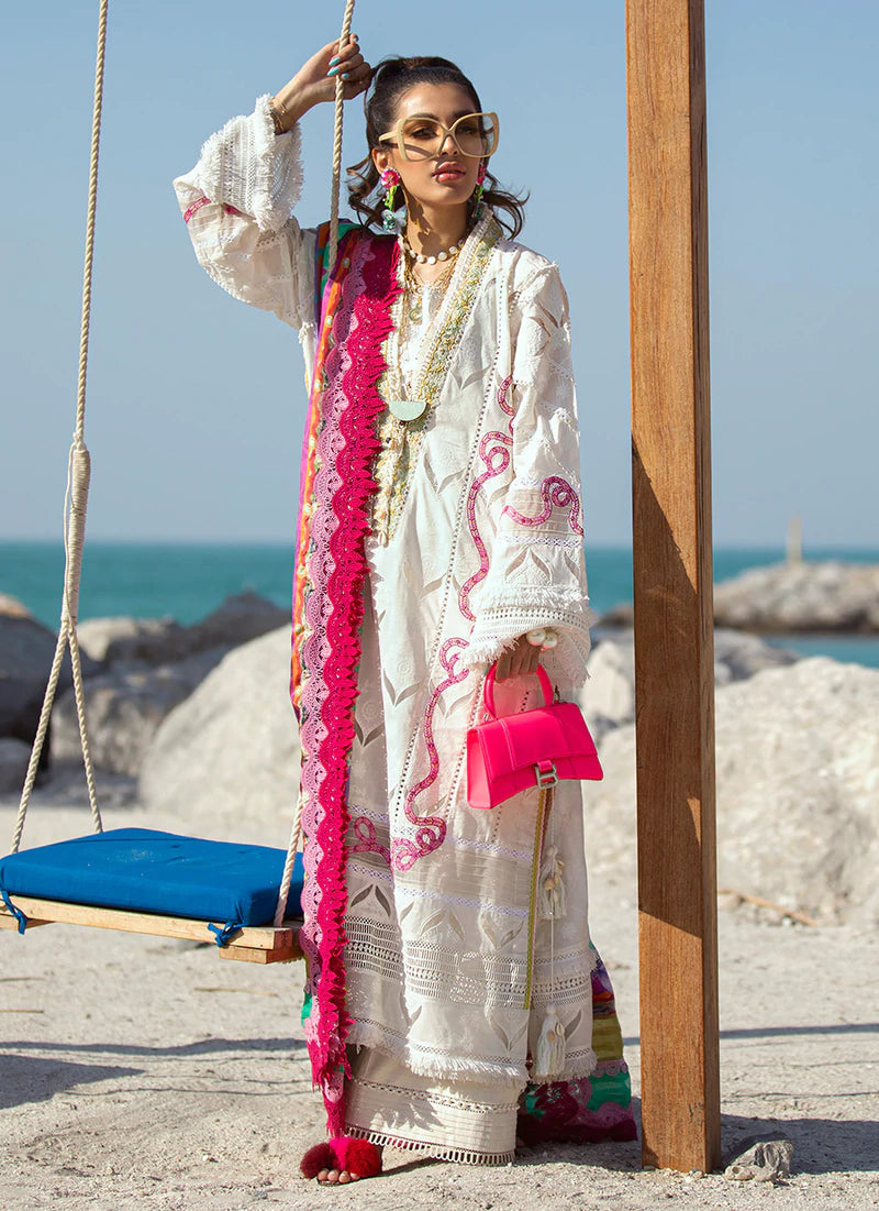 Rio Ivory | Farah Talib Aziz ILO ILO Luxury Lawn Collection 2022 | Unstitched Embroidered Lawn Suits