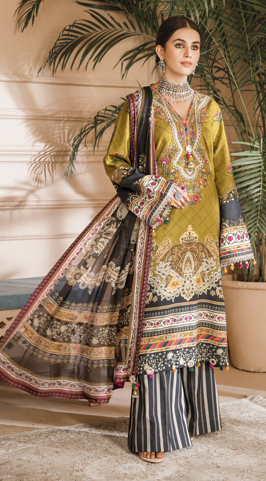 MARIANA | Anaya Noor Bano Cambric Collection '21 | Unstitched Embroidered Cambric Suits