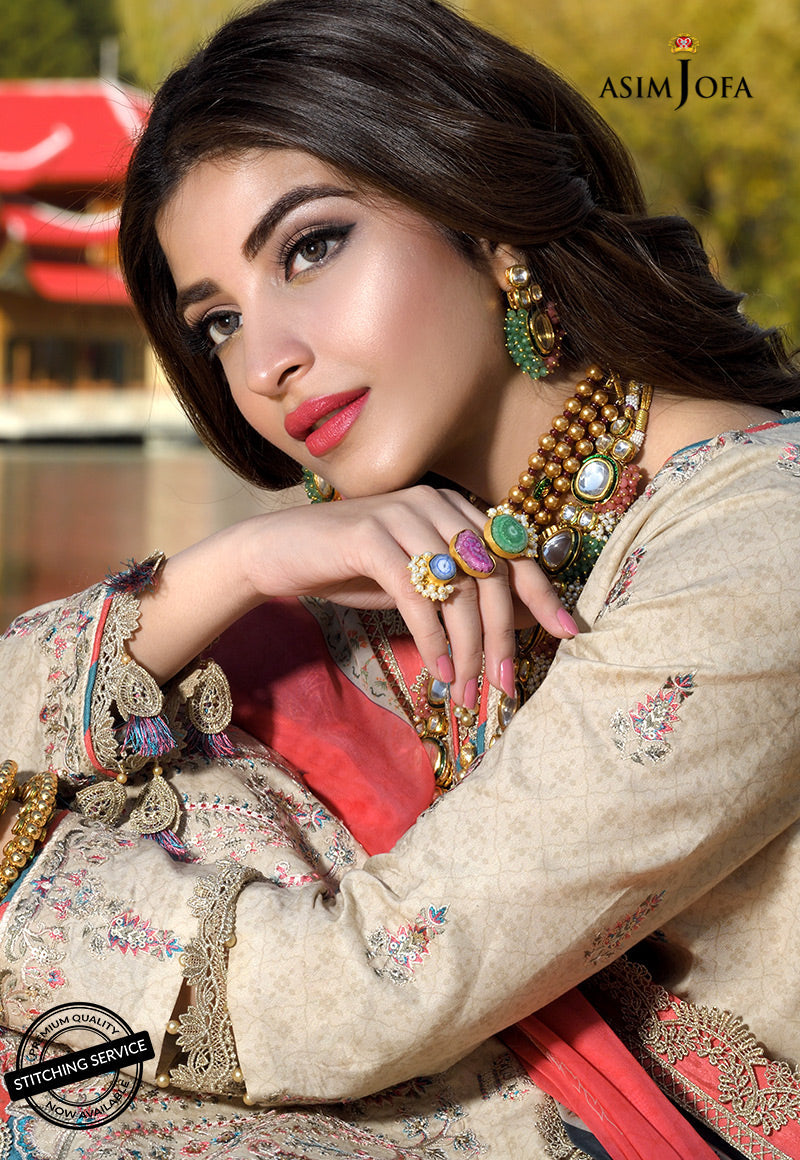 AJSL-2 | Asim Jofa Shehr-e-Yaar Luxury Lawn Collection 2022 | Unstitched Embroidered Lawn Suits