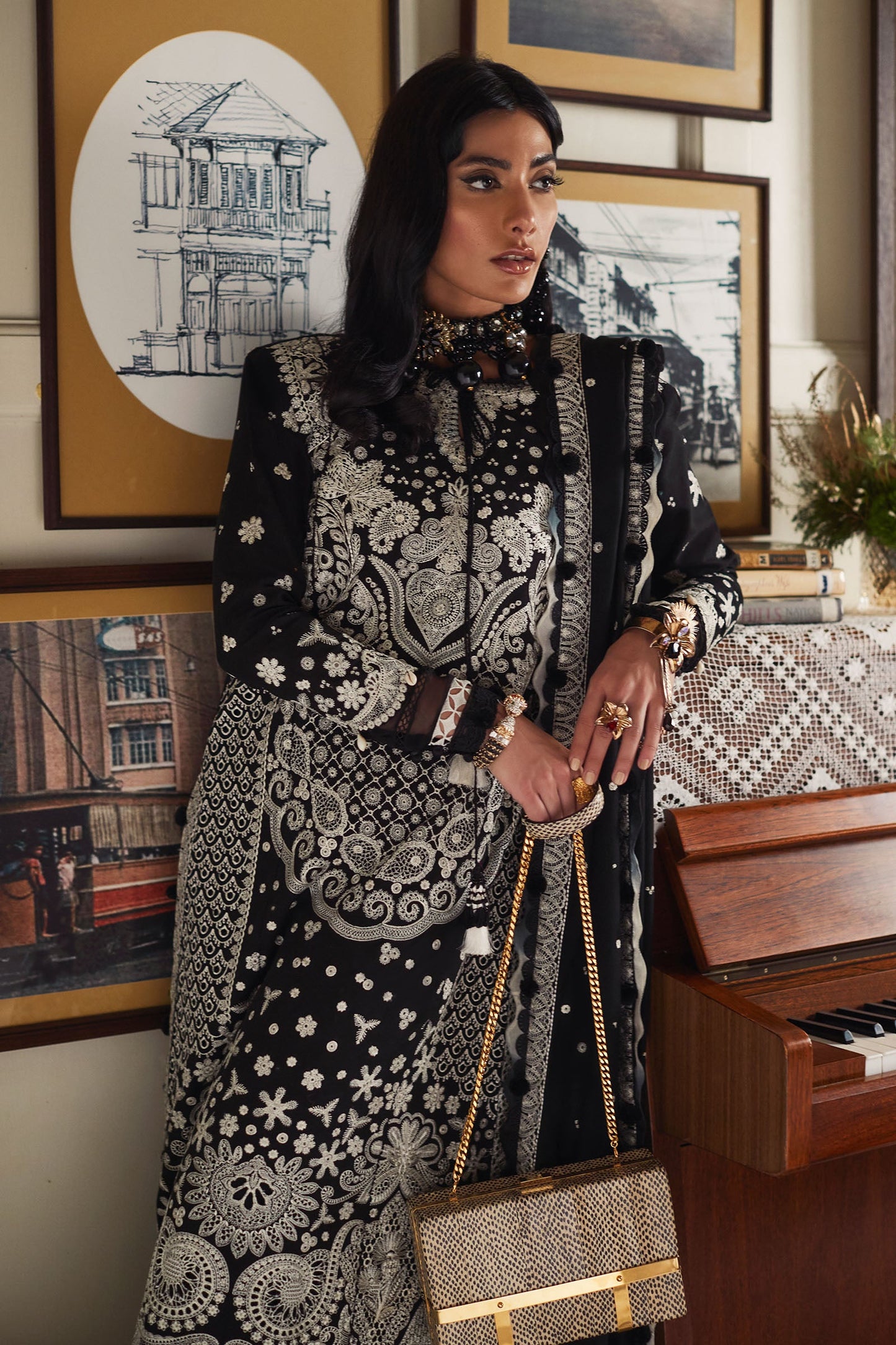 FIRUZEH (EW22-01) | Elan Winter Embroidered Collection | Unstitched Slub Khaddar Suits