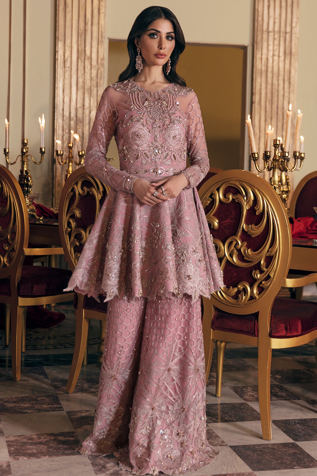 PENTHIA | Reign Reignaissance Luxury Wedding Collection | Unstitched Embroidered Net Suits with Heavy Handwork