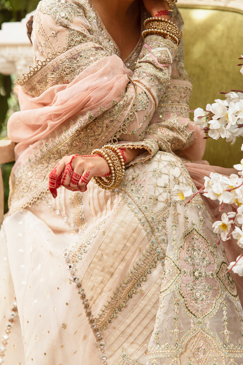 KF-01 MINAIL | Qalamkar Khaab Festive Formal Collection 2022 | Luxury Embroidered Unstitched Chiffon Suits