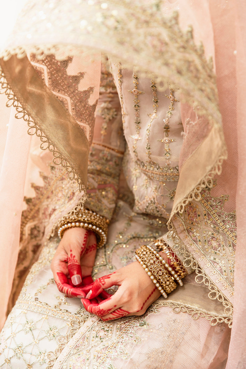 KF-01 MINAIL | Qalamkar Khaab Festive Formal Collection 2022 | Luxury Embroidered Unstitched Chiffon Suits