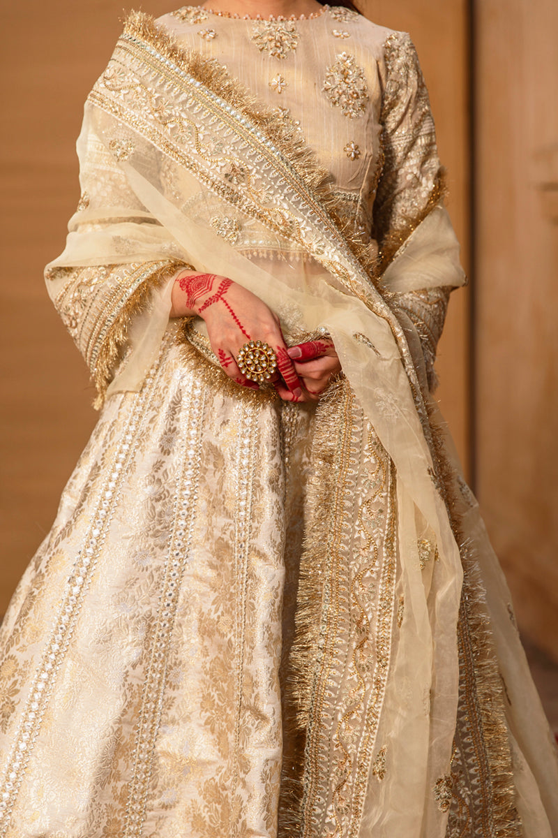 KF-04 AFSANAH | Qalamkar Khaab Festive Formal Collection 2022 | Luxury Embroidered Unstitched Chiffon Suits