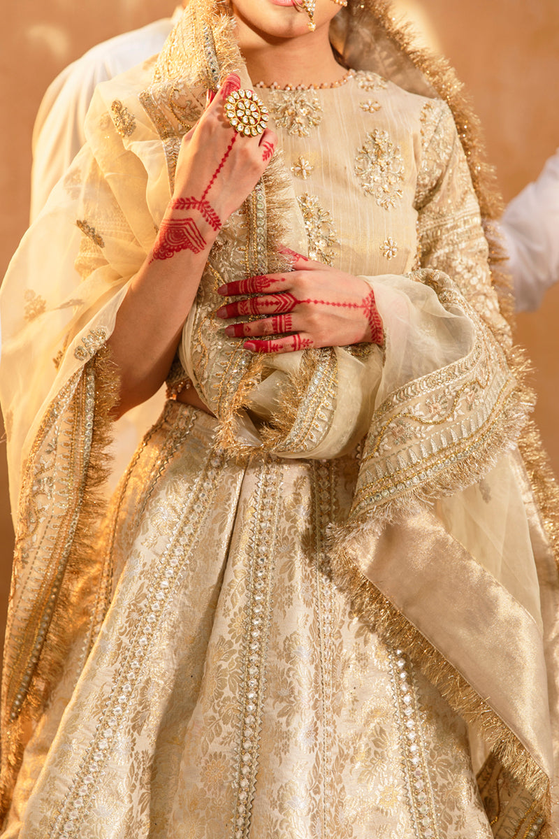 KF-04 AFSANAH | Qalamkar Khaab Festive Formal Collection 2022 | Luxury Embroidered Unstitched Chiffon Suits