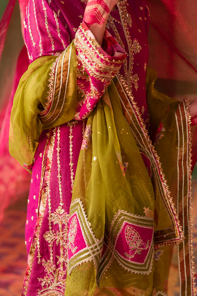 KF-06 AARMISH | Qalamkar Khaab Festive Formal Collection 2022 | Luxury Embroidered Unstitched Chiffon Suits