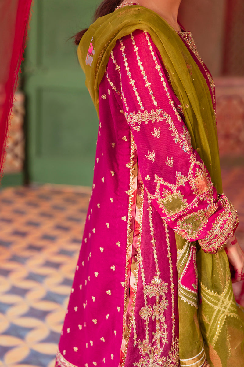 KF-06 AARMISH | Qalamkar Khaab Festive Formal Collection 2022 | Luxury Embroidered Unstitched Chiffon Suits