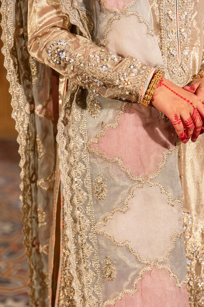 KF-07 KIRAZ | Qalamkar Khaab Festive Formal Collection 2022 | Luxury Embroidered Unstitched Chiffon Suits