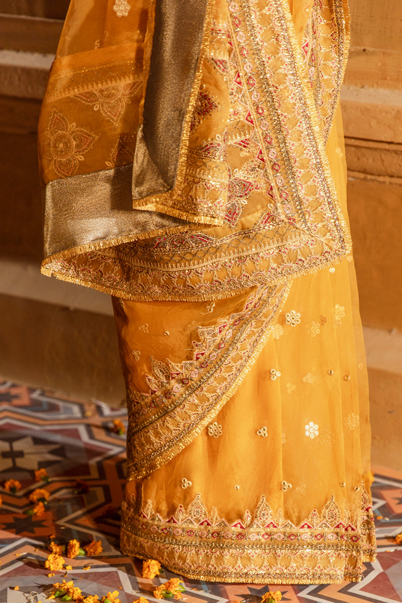 KF-02 INAYAH | Qalamkar Khaab Festive Formal Collection 2022 | Luxury Embroidered Unstitched Chiffon Suits