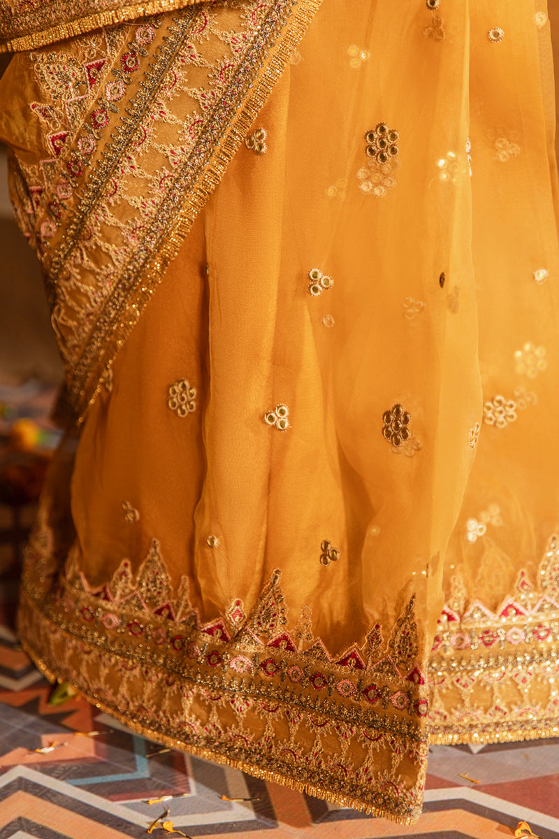 KF-02 INAYAH | Qalamkar Khaab Festive Formal Collection 2022 | Luxury Embroidered Unstitched Chiffon Suits