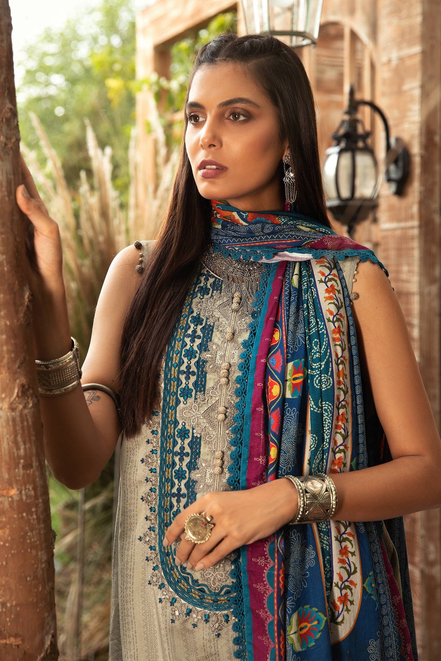 MPT 1207 A | Maria B MPrints Winter Collection 2021 | Unstitched Embroidered Dobby Linen Suits