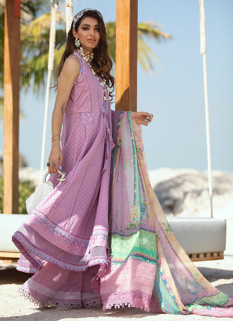 Marbella Mauve | Farah Talib Aziz ILO ILO Luxury Lawn Collection 2022 | Unstitched Embroidered Lawn Suits