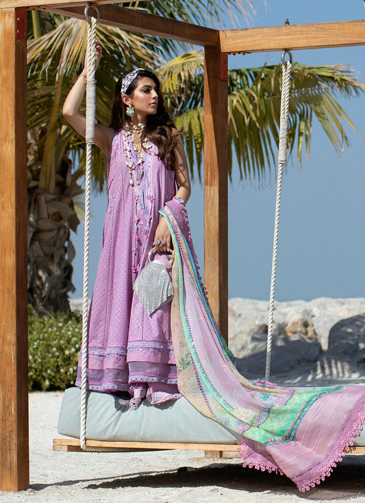 Marbella Mauve | Farah Talib Aziz ILO ILO Luxury Lawn Collection 2022 | Unstitched Embroidered Lawn Suits