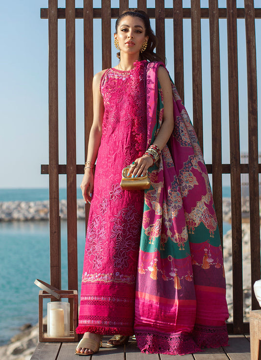 Ibiza Berry | Farah Talib Aziz ILO ILO Luxury Lawn Collection 2022 | Unstitched Embroidered Lawn Suits