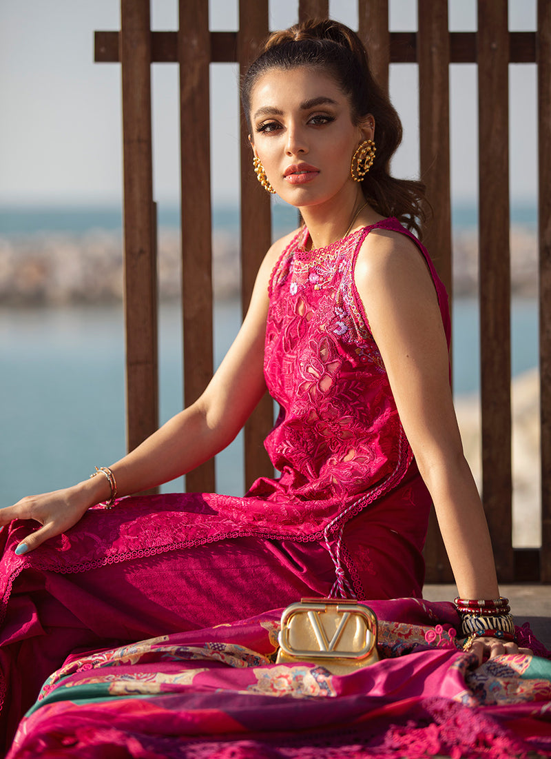 Ibiza Berry | Farah Talib Aziz ILO ILO Luxury Lawn Collection 2022 | Unstitched Embroidered Lawn Suits