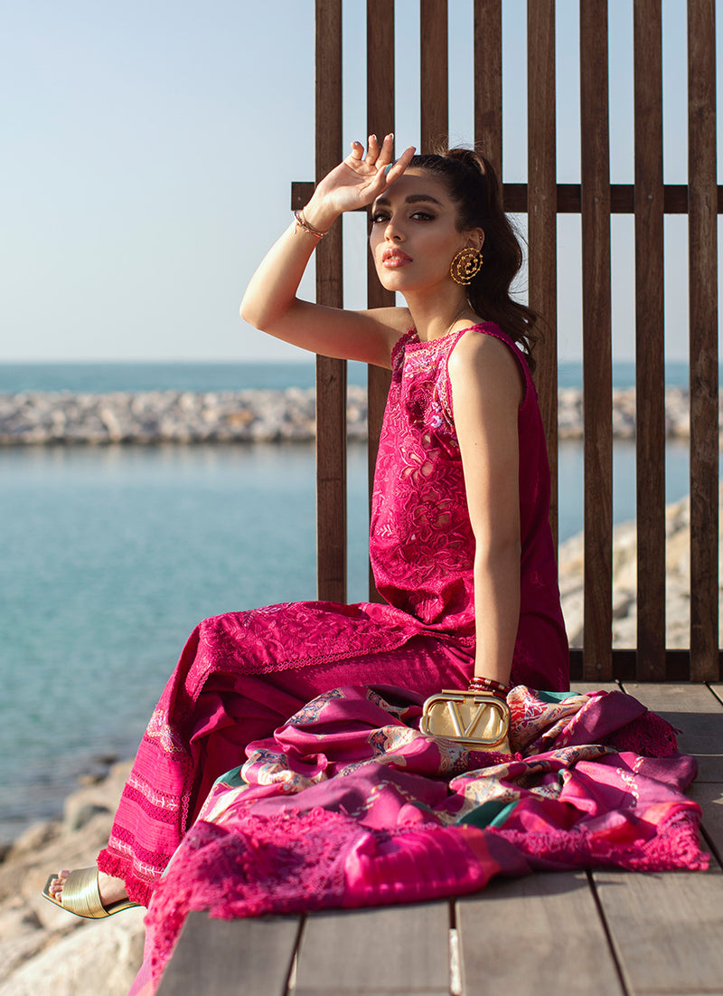 Ibiza Berry | Farah Talib Aziz ILO ILO Luxury Lawn Collection 2022 | Unstitched Embroidered Lawn Suits