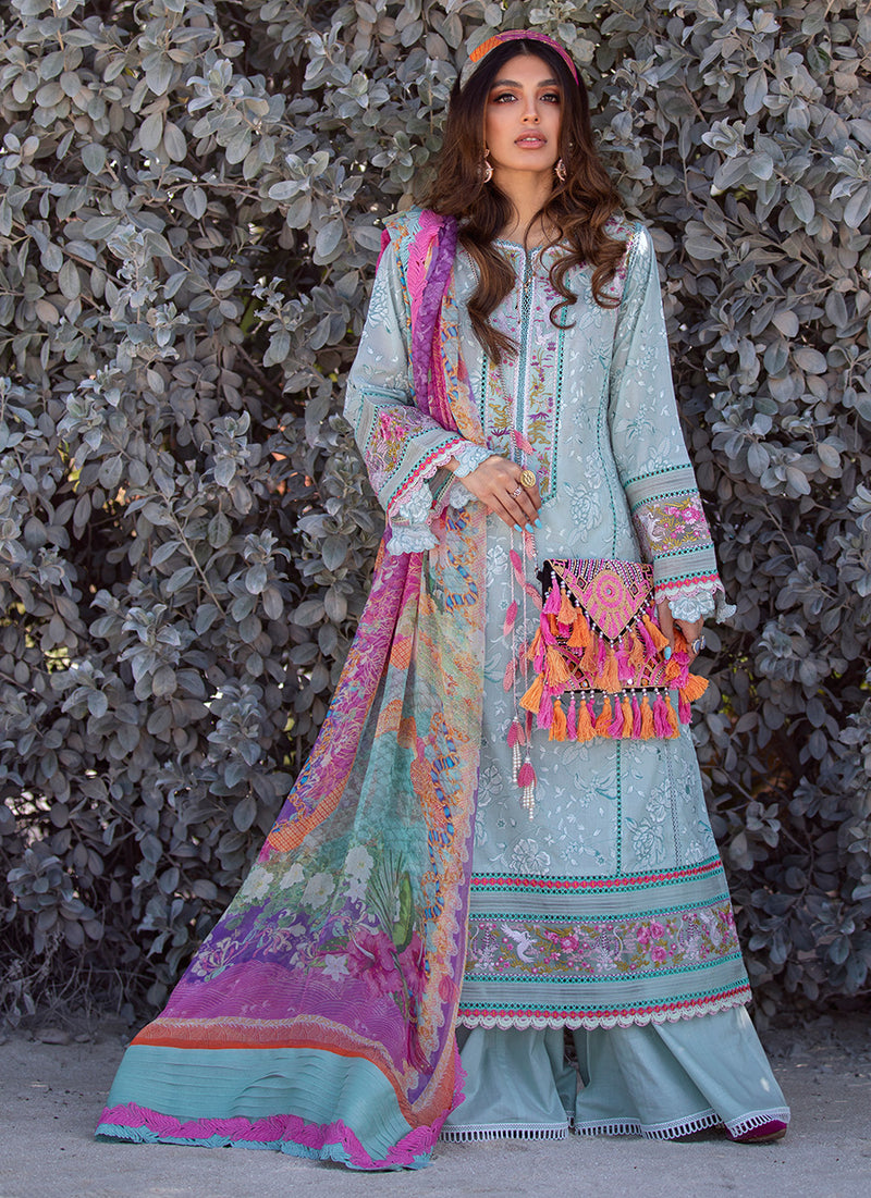 Fiji Seafoam | Farah Talib Aziz ILO ILO Luxury Lawn Collection 2022 | Unstitched Embroidered Lawn Suits