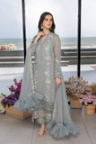 Floral Fringe | Azure Ensembles Chiffon 3PCS 2023