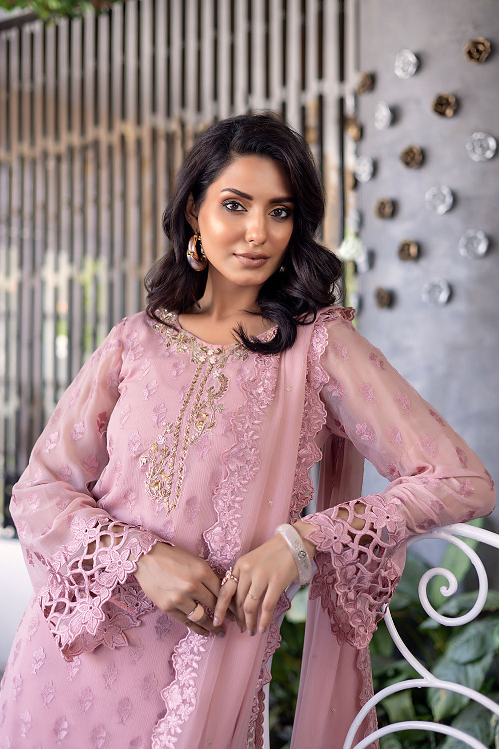 Florid Charm | Azure Ensembles Chiffon 3PCS 2023