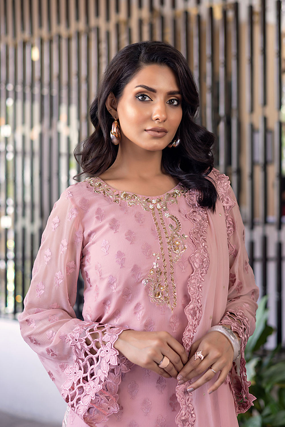 Florid Charm | Azure Ensembles Chiffon 3PCS 2023