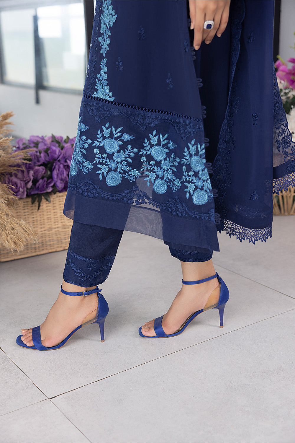 Frisky Waves | Azure Ensembles Chiffon 3PCS 2023