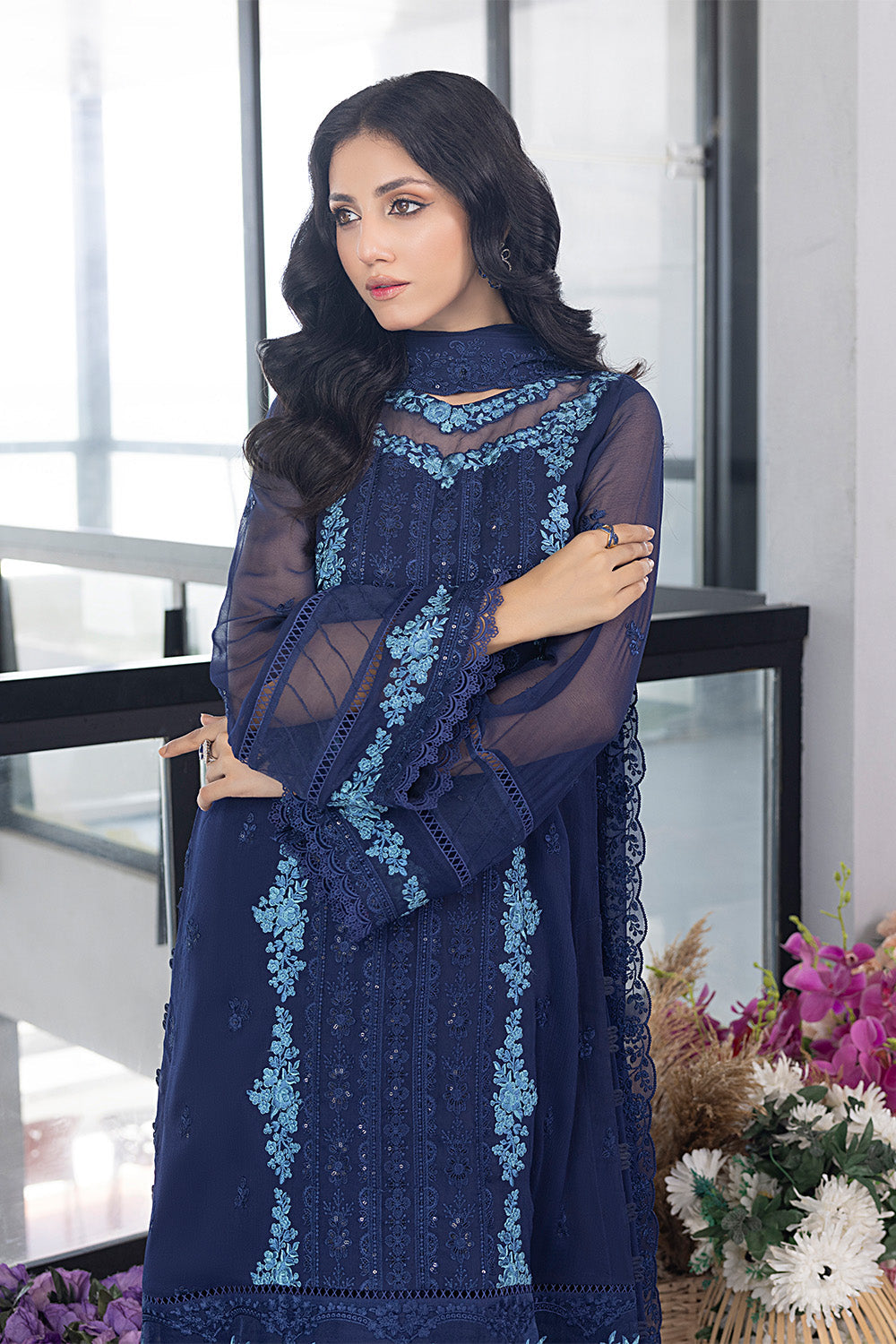 Frisky Waves | Azure Ensembles Chiffon 3PCS 2023