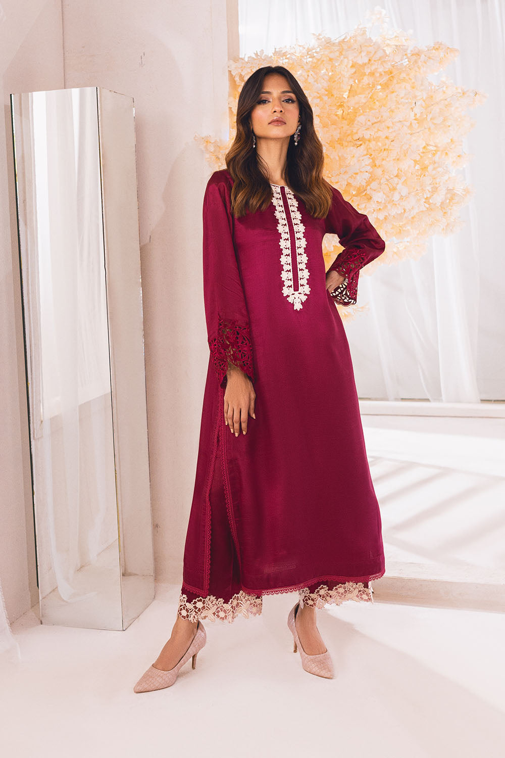Fuchsia Flame | Azure Ensembles Chiffon 3PCS 2023