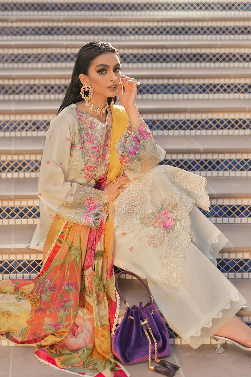 French Vanilla | Mushq Hemline Spring/Summer Lawn Collection 2022 | Unstitched Embroidered Lawn Suits