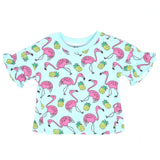Infant Girls T-Shirt Flamingo-Fair Aqua | Bachaa Party Baby Clothes Girls Tops & T-Shirts