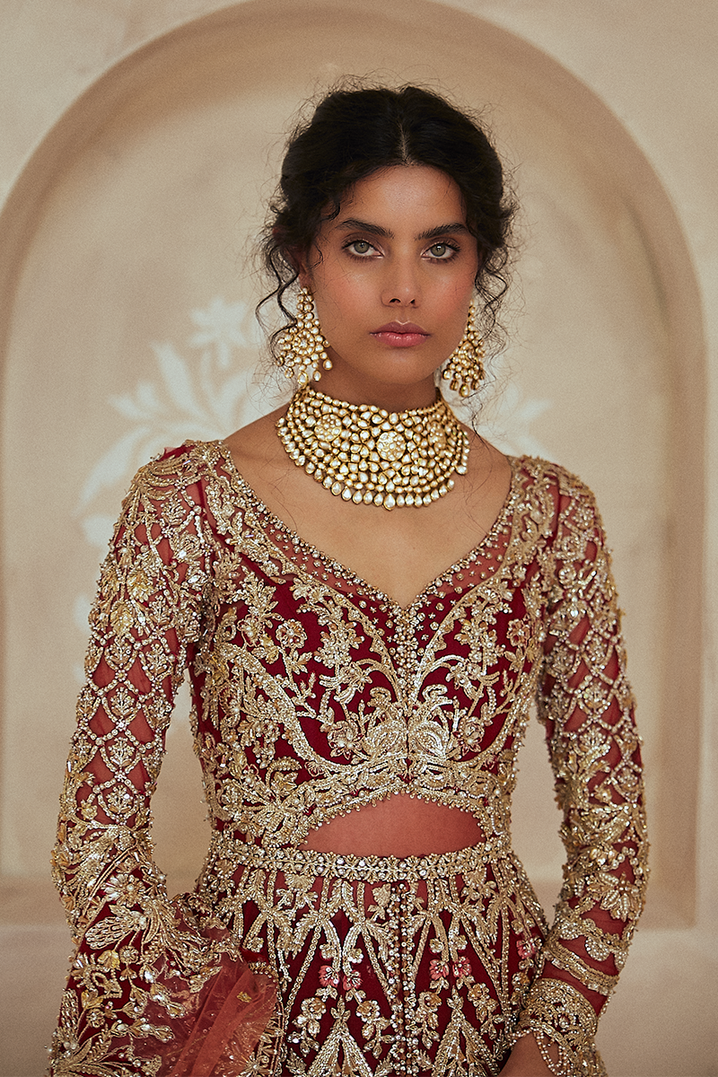 SCARLET | Suffuse Aab-e-Zar Luxury Wedding Collection 2020 | Unsttiched Embroidered Embelished Bridal Suits