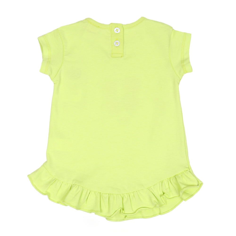 Infant Girls T-Shirt Always Happy-Sunny Lime | Bachaa Party Baby Clothes Girls Tops & T-Shirts