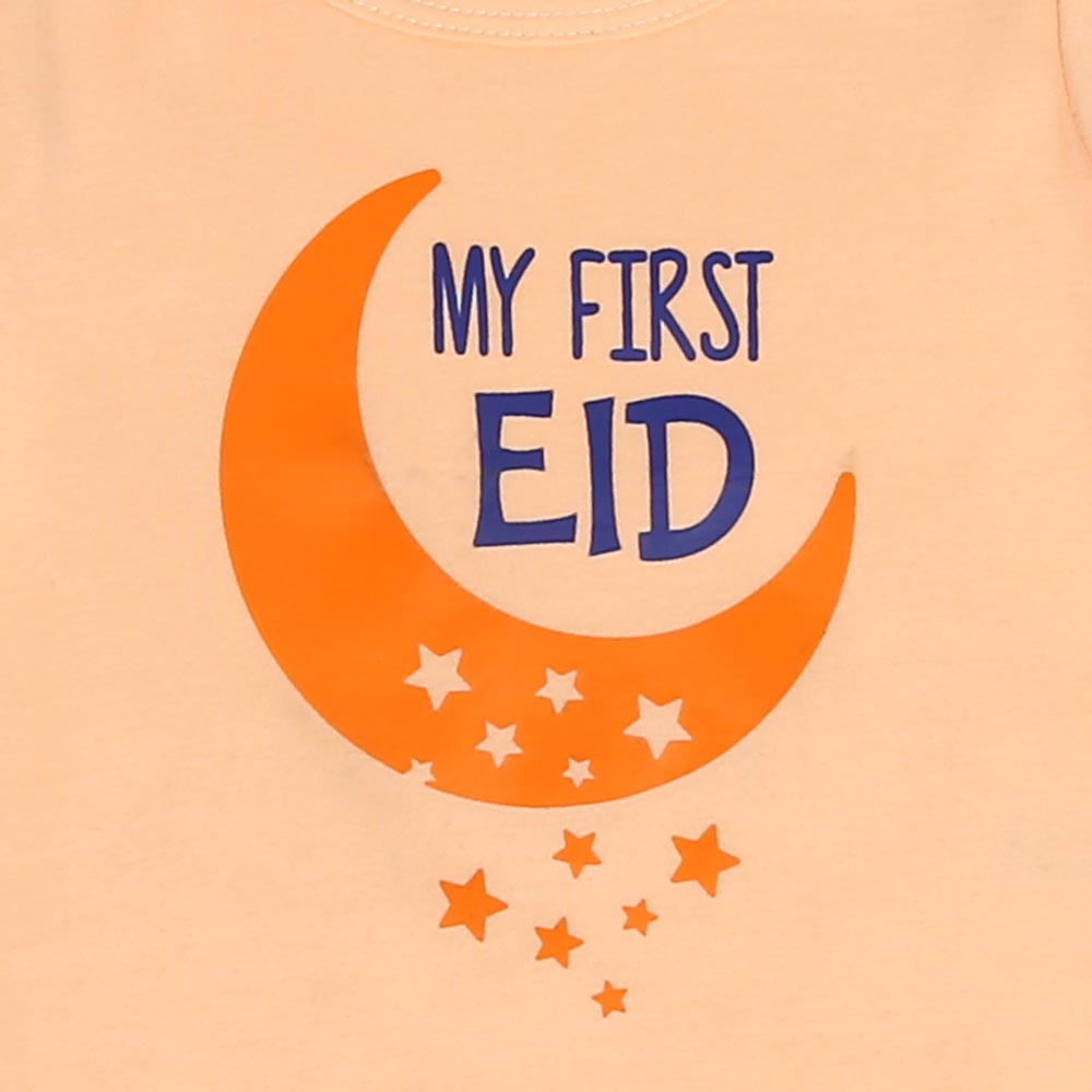 Infant Basic Romper Unisex First Eid - Cream Puff | Bachaa Party Baby Clothes Rompers