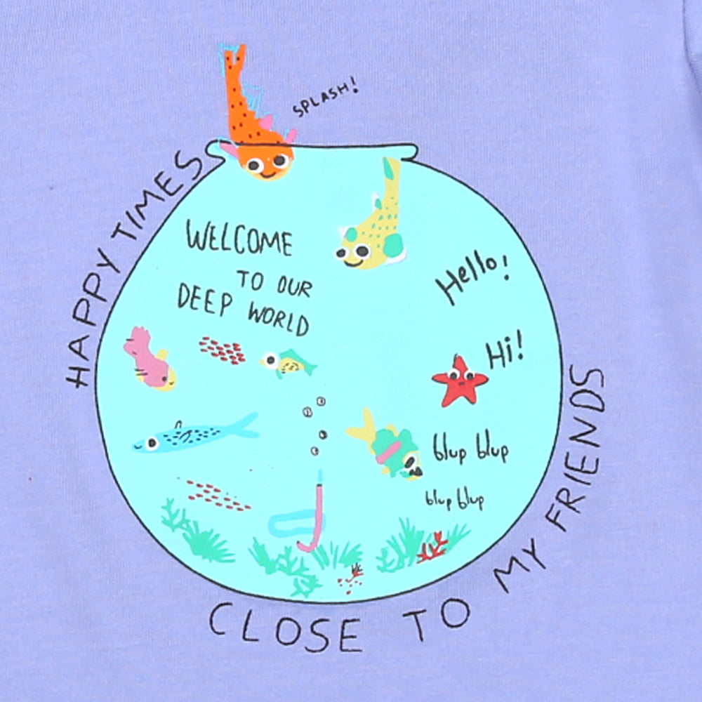 Infants Girls T-Shirt Happy Times - B. Lavender | Bachaa Party Baby Clothes Girls Tops & T-Shirts