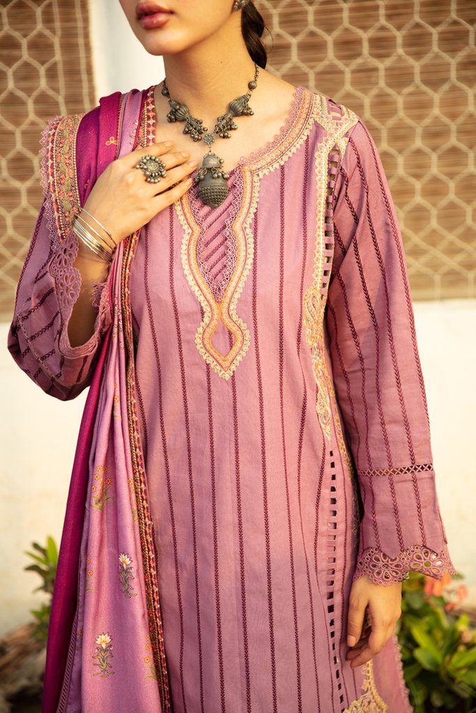 NW-14 | Qalamkar Qline Linen Winter Collection 2021 | Unstitched Embroidered Organza Suits